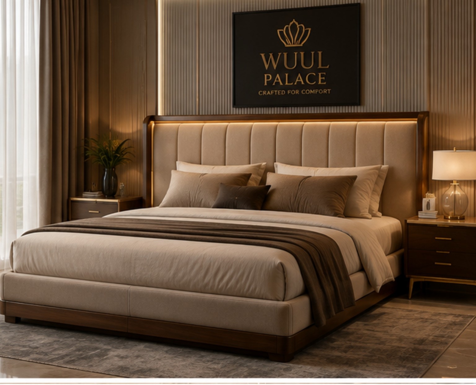 WUUL PALACE Premium Upholstered Bed
