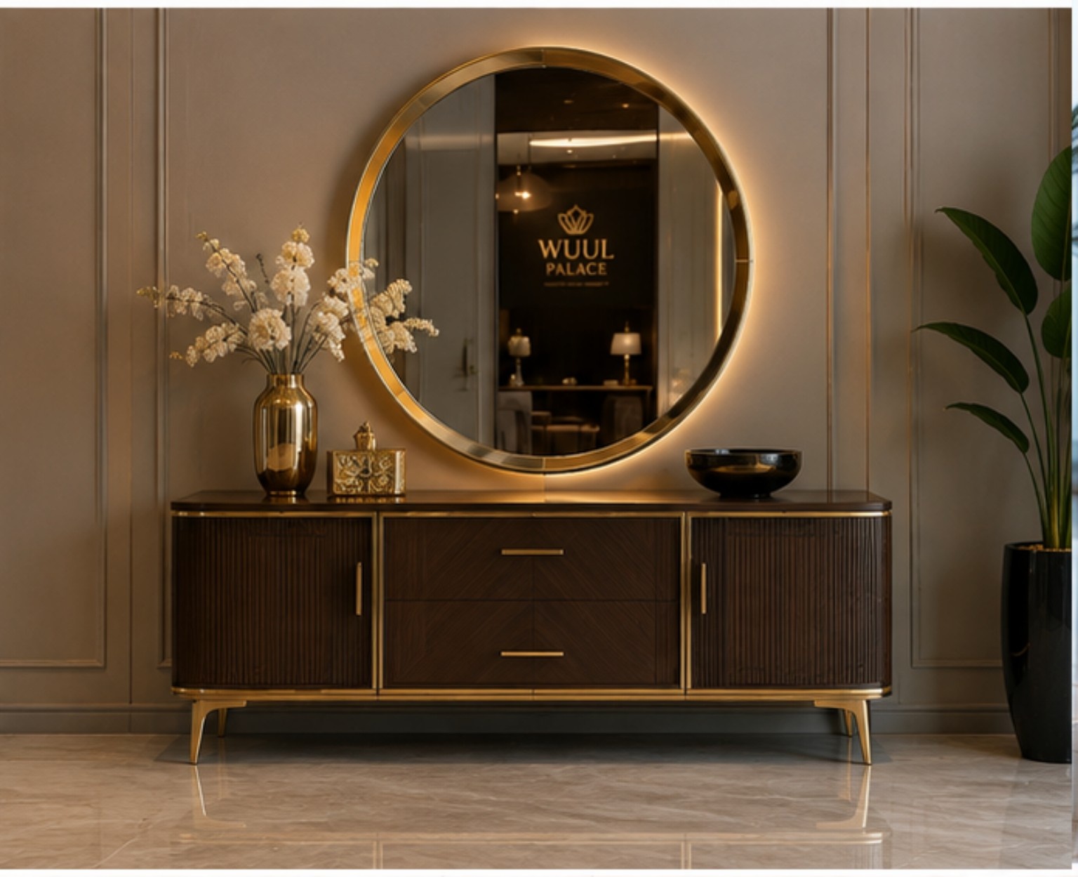 WUUL PALACE Sideboard with Mirror