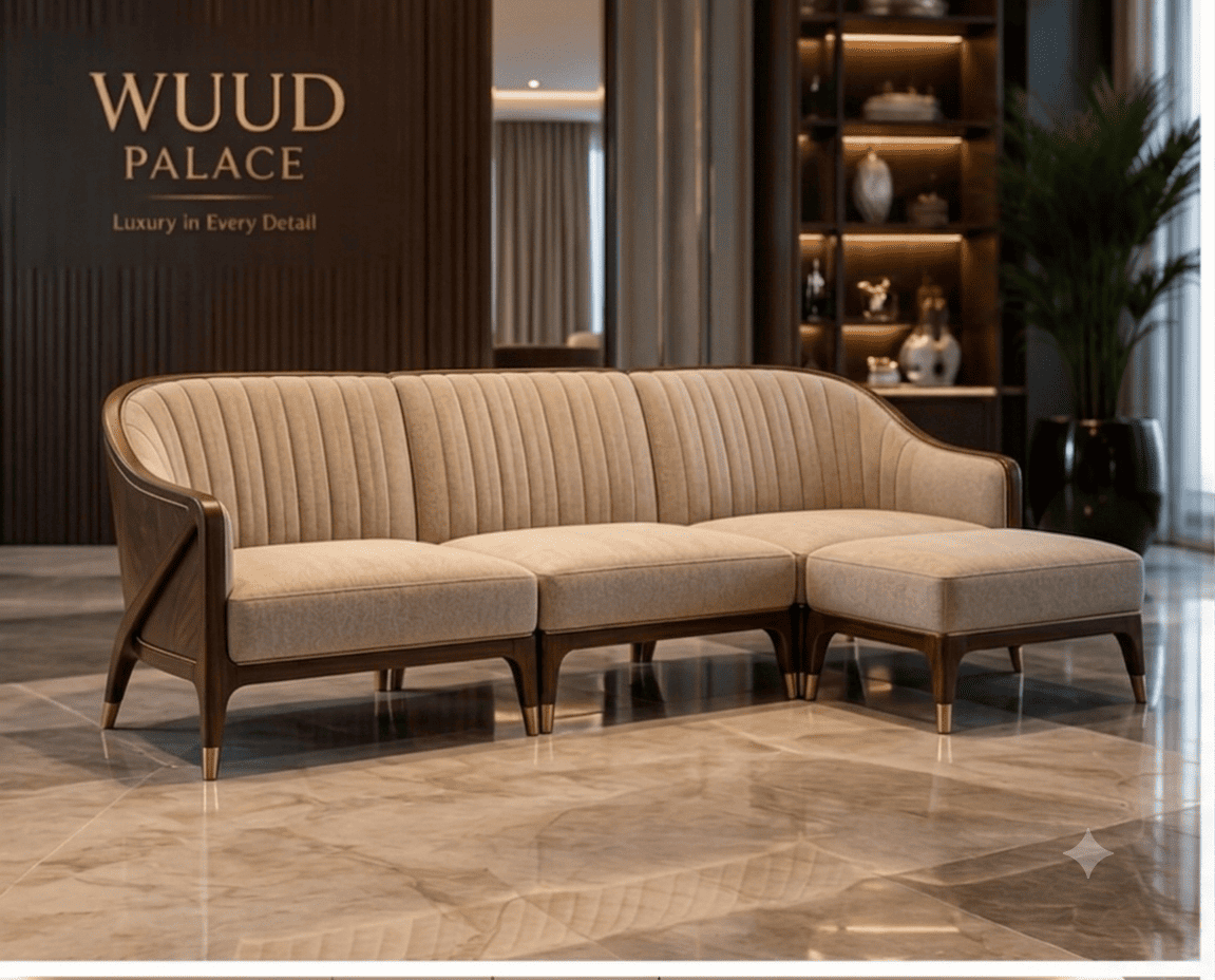 WUUD PALACE Luxury 3-1 Trimmed Accent Chair