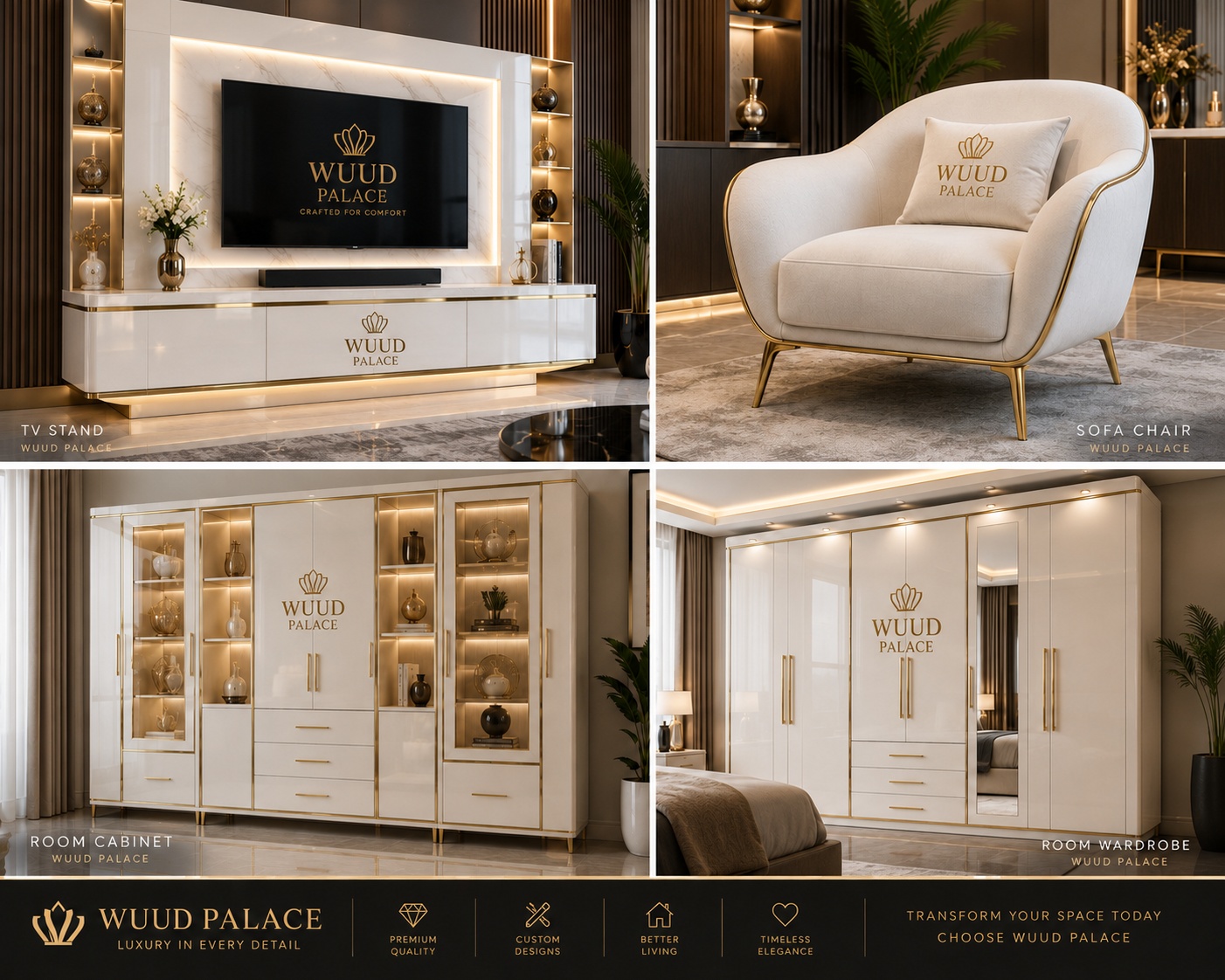 Premium furniture craftsmanship by WUUD PALACE