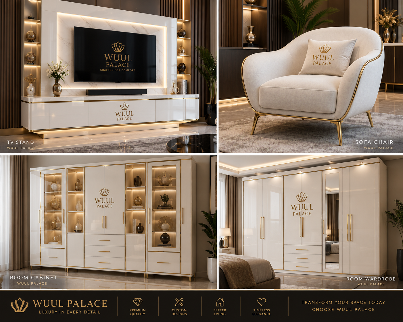 Premium furniture craftsmanship by WUUL PALACE